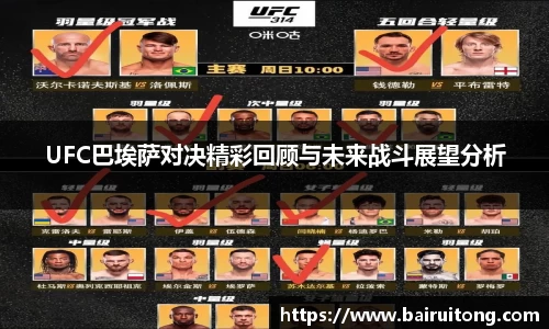 UFC巴埃萨对决精彩回顾与未来战斗展望分析